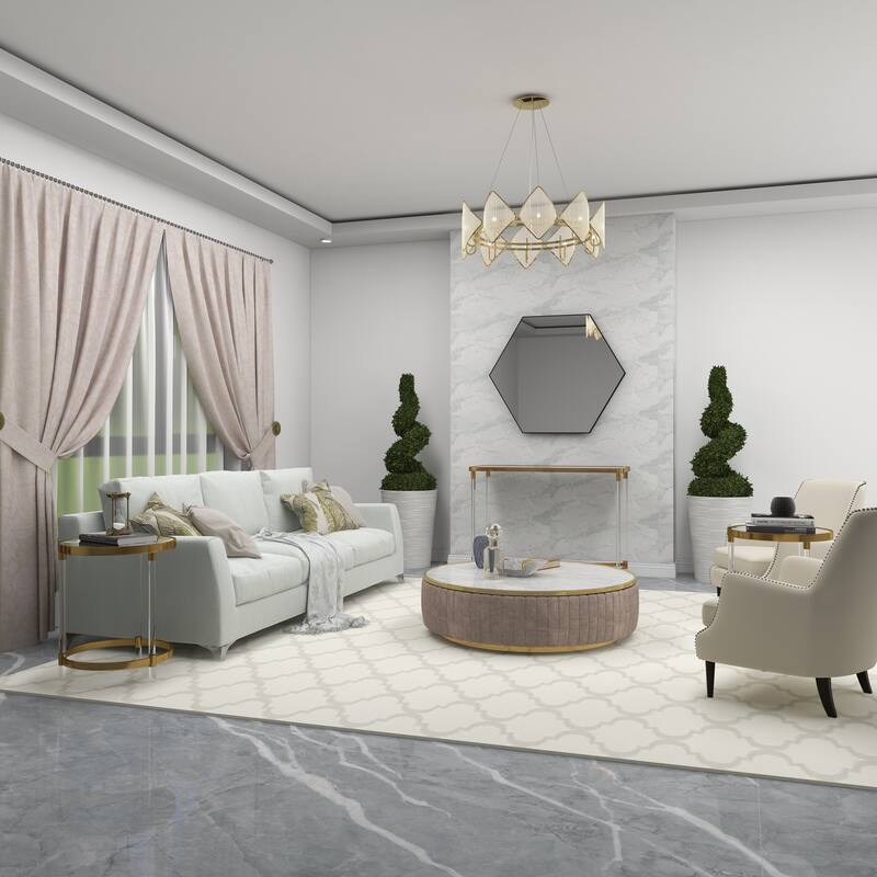 Minimalist Acrylic Plastic Accent Table with Mirrored Glass Top - Gold or Silver