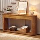 preview thumbnail 6 of 7, 63-In Fluted Console Table for Entryway, 2 Tier Narrow Sofa Table with Storage - 11.81"D x 62.99"W x 31.5"H