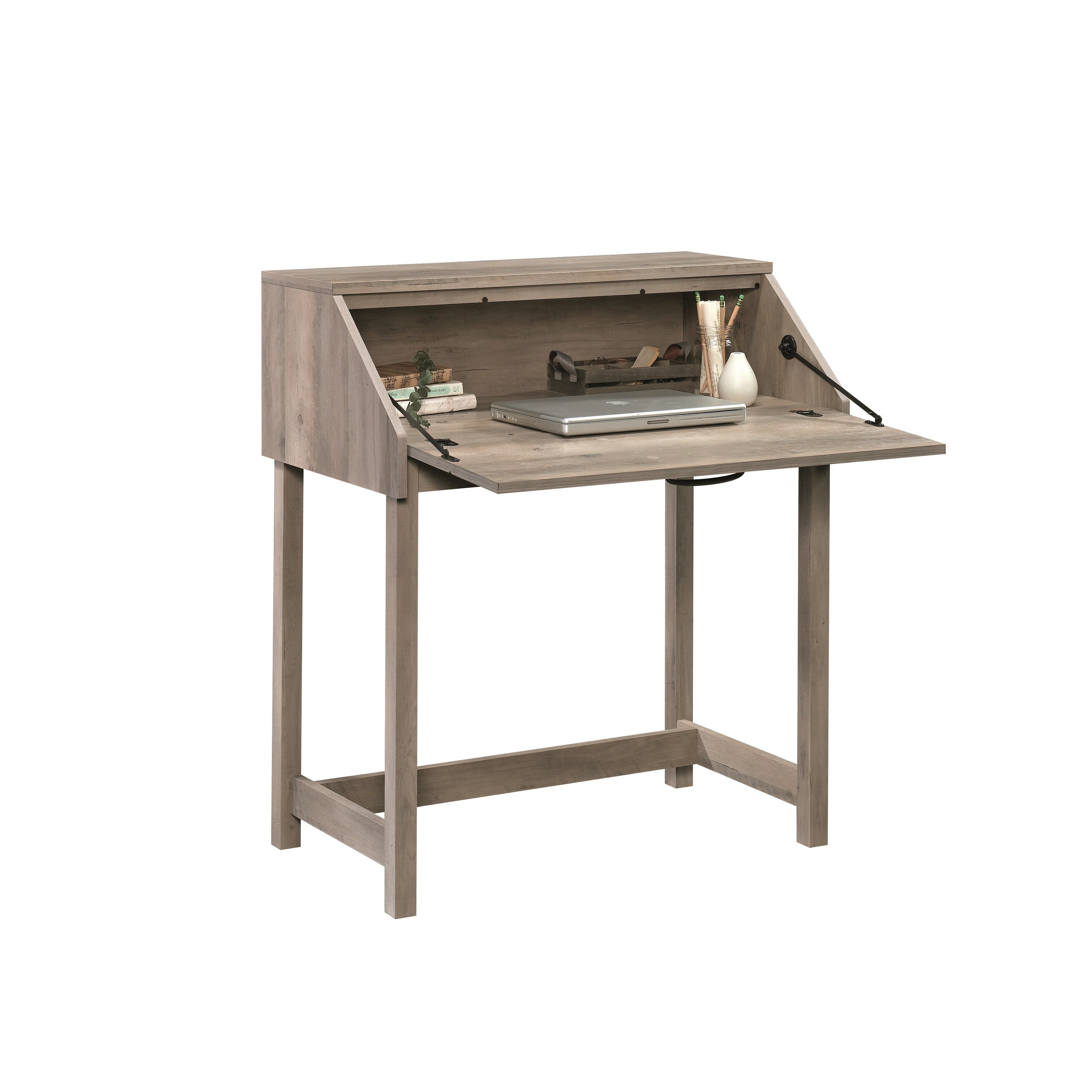 Modern Farmhouse Secretary Desk Rustic Gray Finish Bed Bath Beyond 36293369