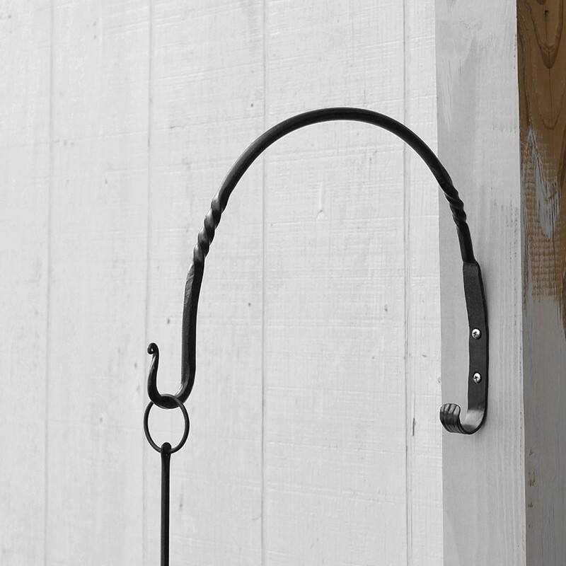Achla Designs Set of 2 Small Arc Wall Brackets, , Black Powder Coat Finish