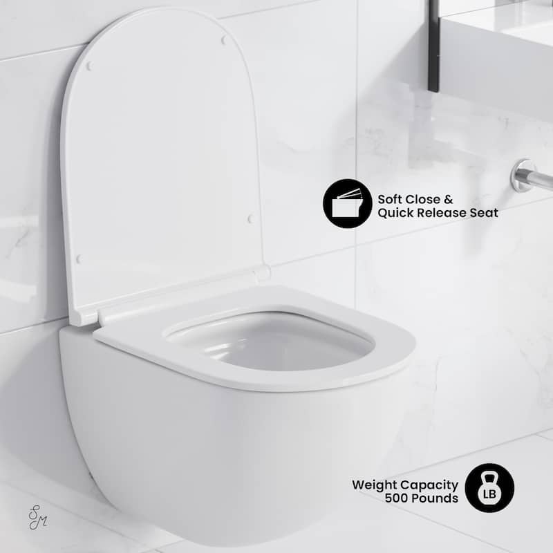 St. Tropez Wall-Hung Toilet Bowl Only In Matte White