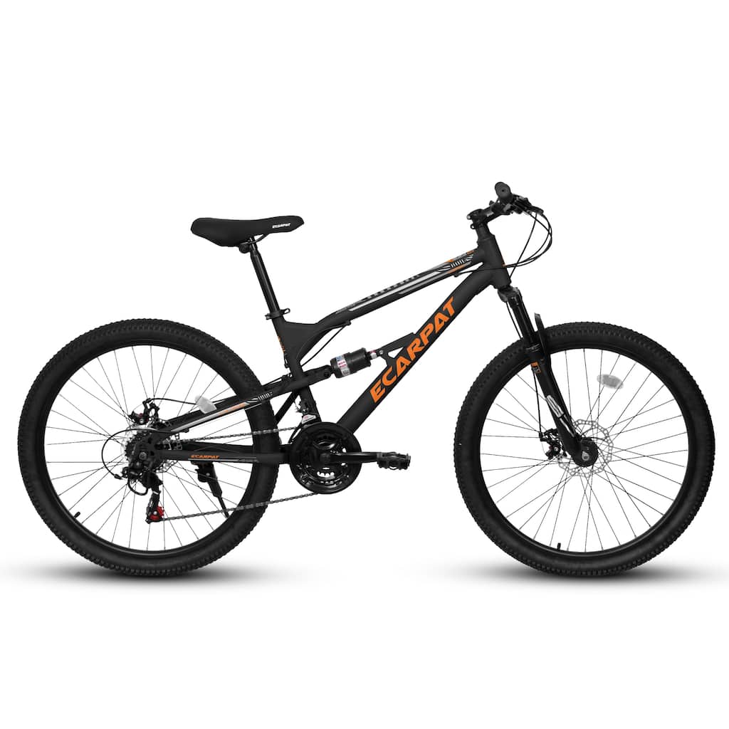 Black Unisex Mountain Bike Anti-Slip Bikes Shock-Absorbing Bikes