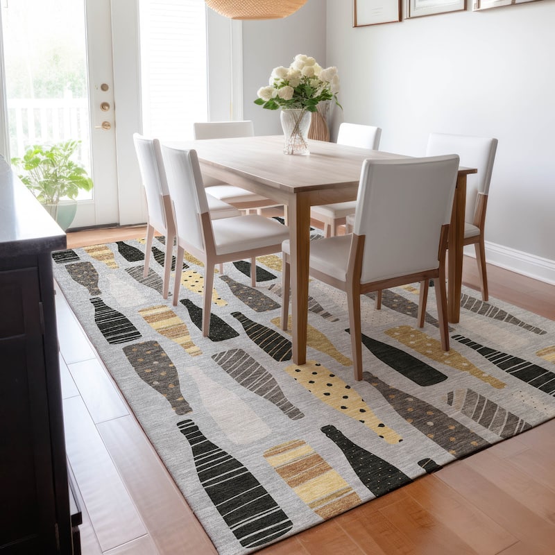 Premium Washable Super Soft Champagne Celebration Mayfield Rug