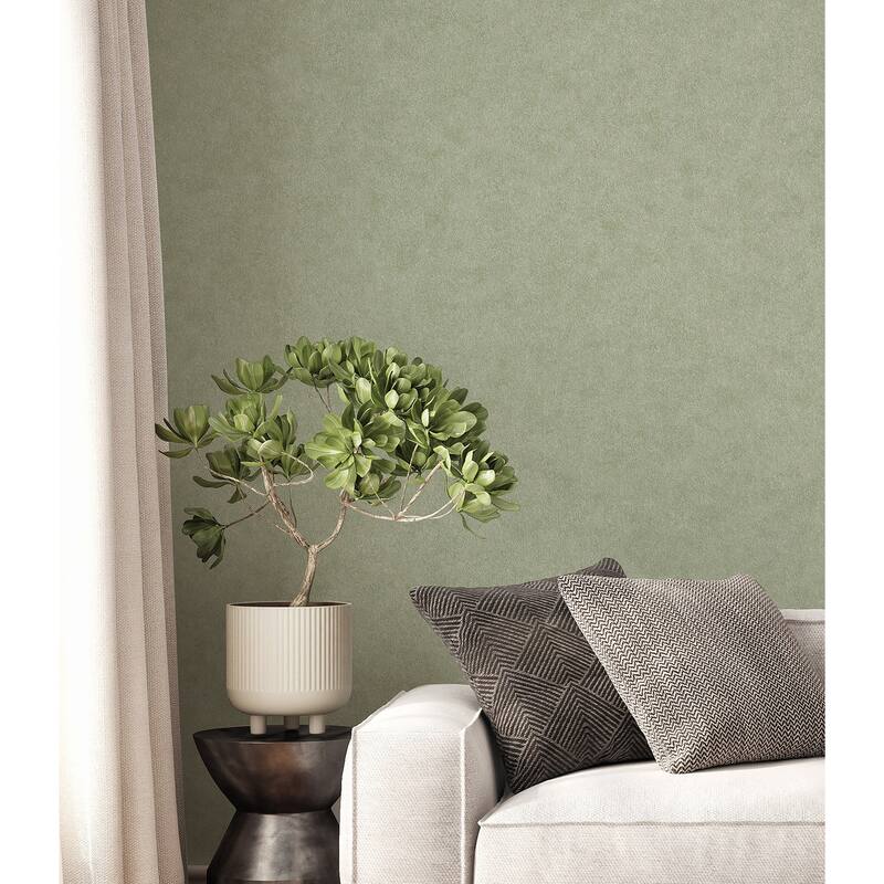 Heritage Green Plain Wallpaper