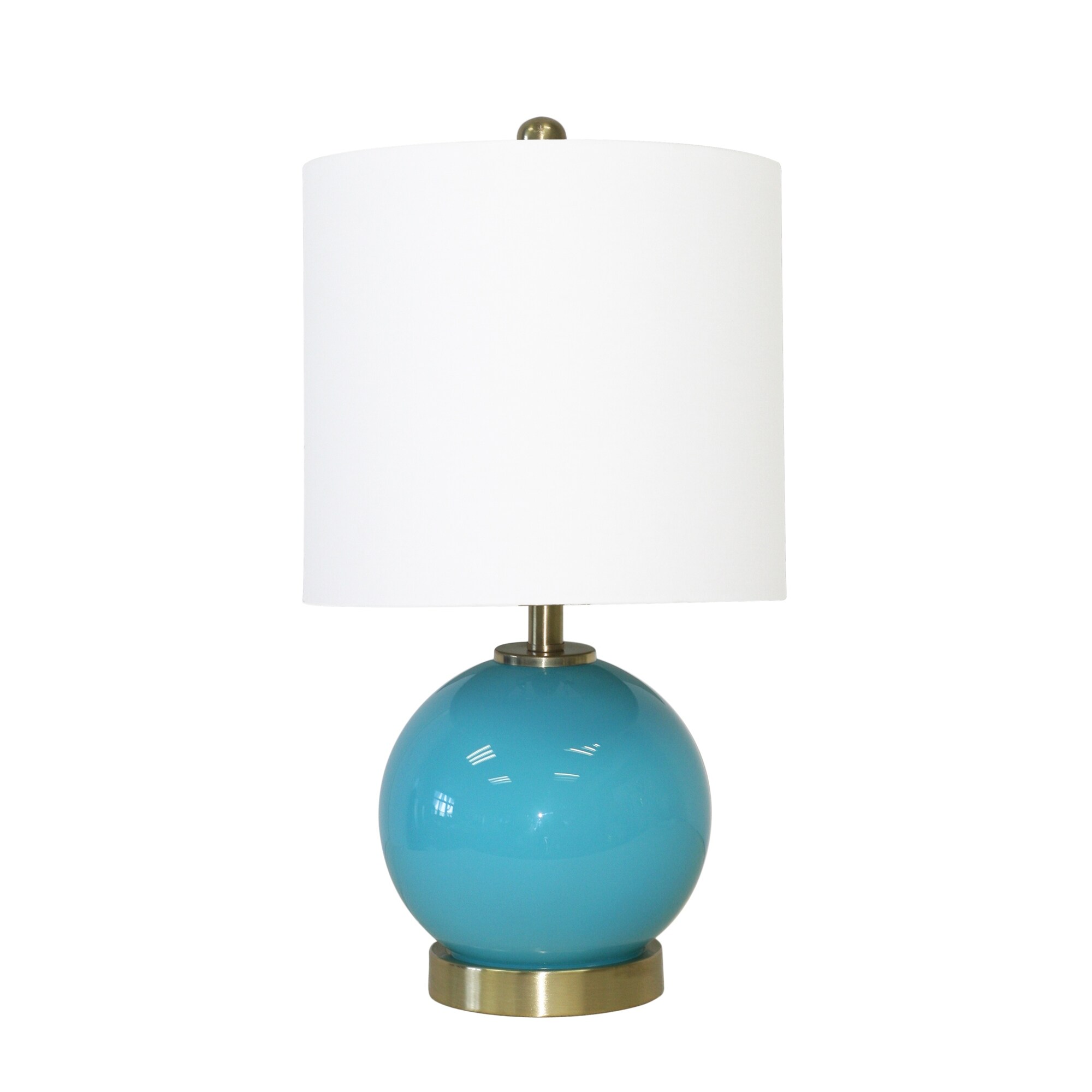 Round Glass Table Lamp Light Blue 19 Blue Ebay