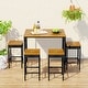 preview thumbnail 2 of 8, Nestfair 5-Piece Outdoor Patio Dining Set Bar Set with Foldable Tabletop