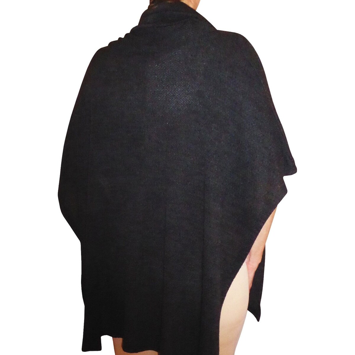 plus size black shawl