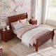 preview thumbnail 10 of 18, Furniture of America Devi Traditional Kids Solid Wood 3-Piece Bed and 2 Nightstand Bedroom Set Cherry
