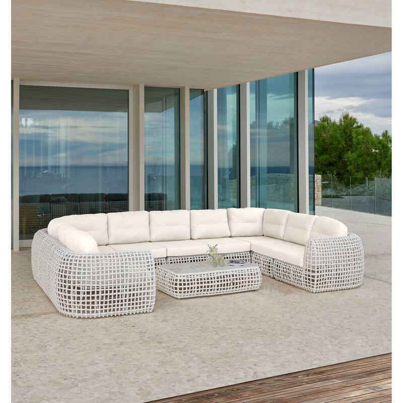 Skyline Design Dynasty 10-Piece Sectional Set with Sunbrella Cushions
