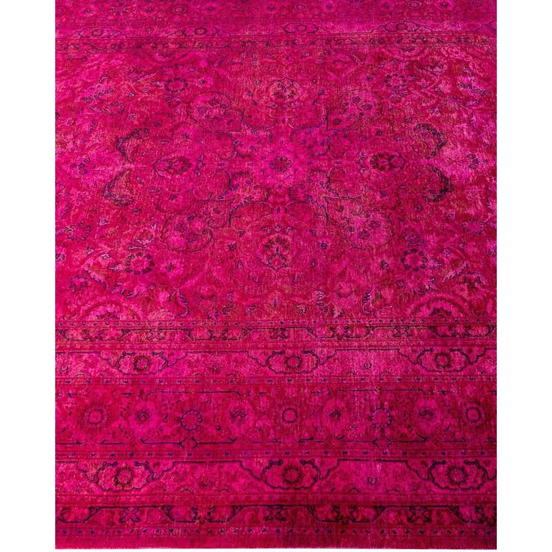 Fine Vibrance One-of-a-Kind Hand-Knotted Area Rug - Pink, 5' 10" x 8' 8" - 5' 10" x 8' 8"
