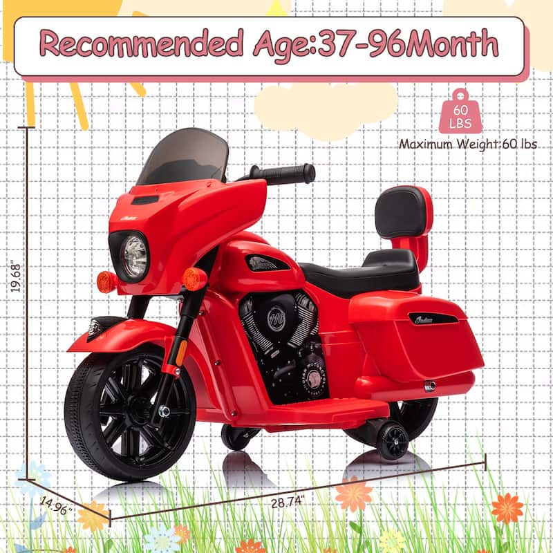 Ride on Motorcycle for Kids, 6V Electric Dirt Bike