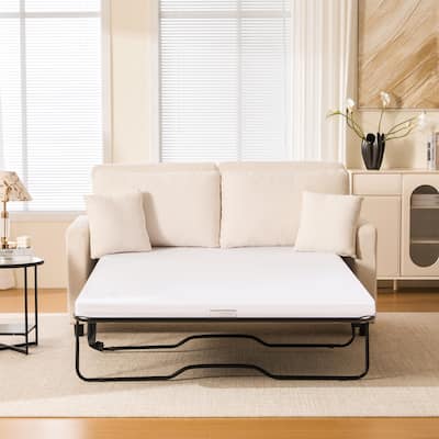 Sleeper Sofa Daybed, Pull Out Couch with Mattress, Upholstery Sectional Loveseat Convertible Sofa Bed