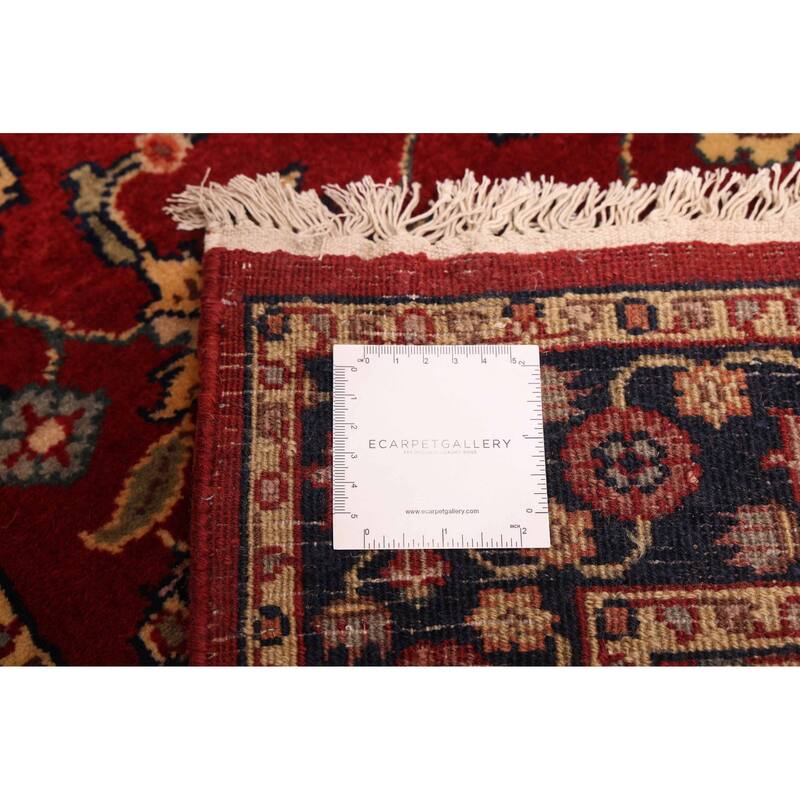 ECARPETGALLERY Hand-knotted Finest Agra Jaipur Dark Red Wool Rug - 2'7 x 9'9