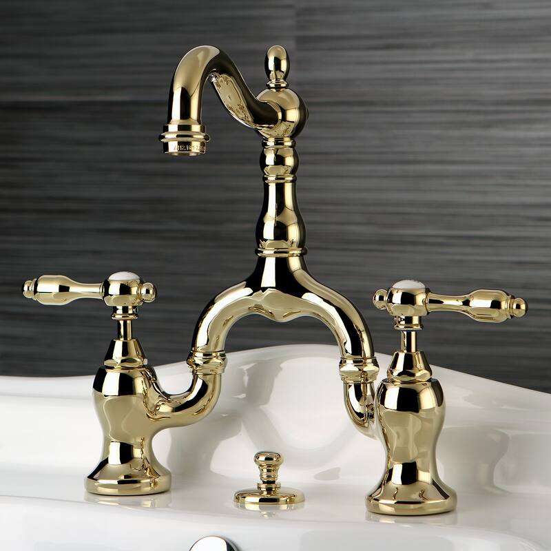 Kingston Brass Tudor Mini-Widespread Bathroom Faucet - Includes Metal