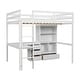 preview thumbnail 9 of 20, Modern Full Size Loft Bed with Built-in Desk，Storage Shelves and Drawers for Bedroom