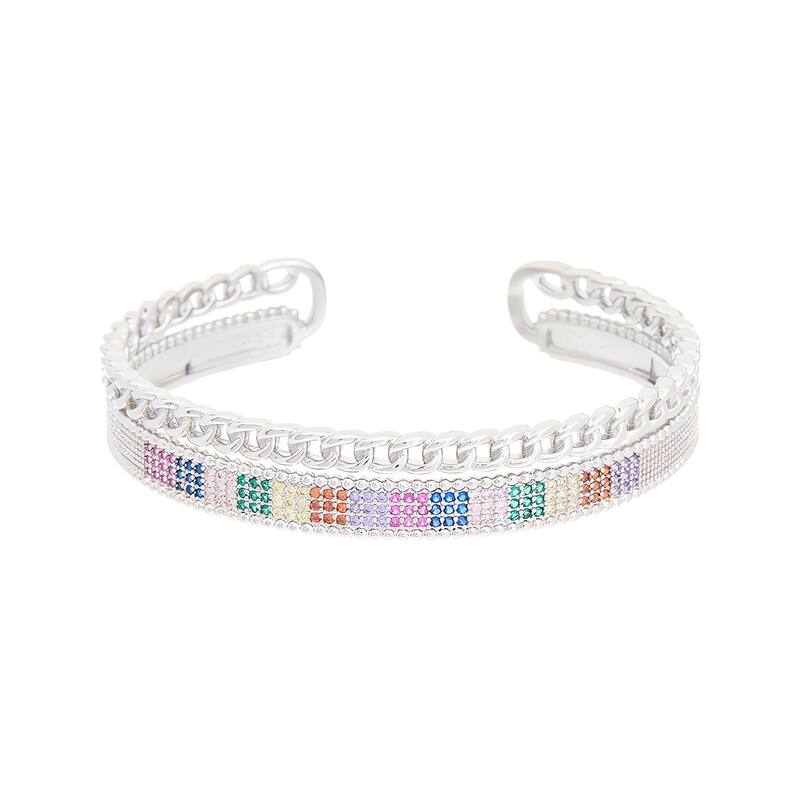 Juvell Gold Plated Cubic Zirconia Bangle Bracelet