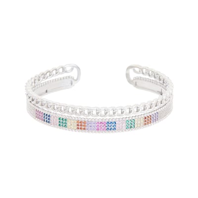Juvell Gold Plated Cubic Zirconia Bangle Bracelet