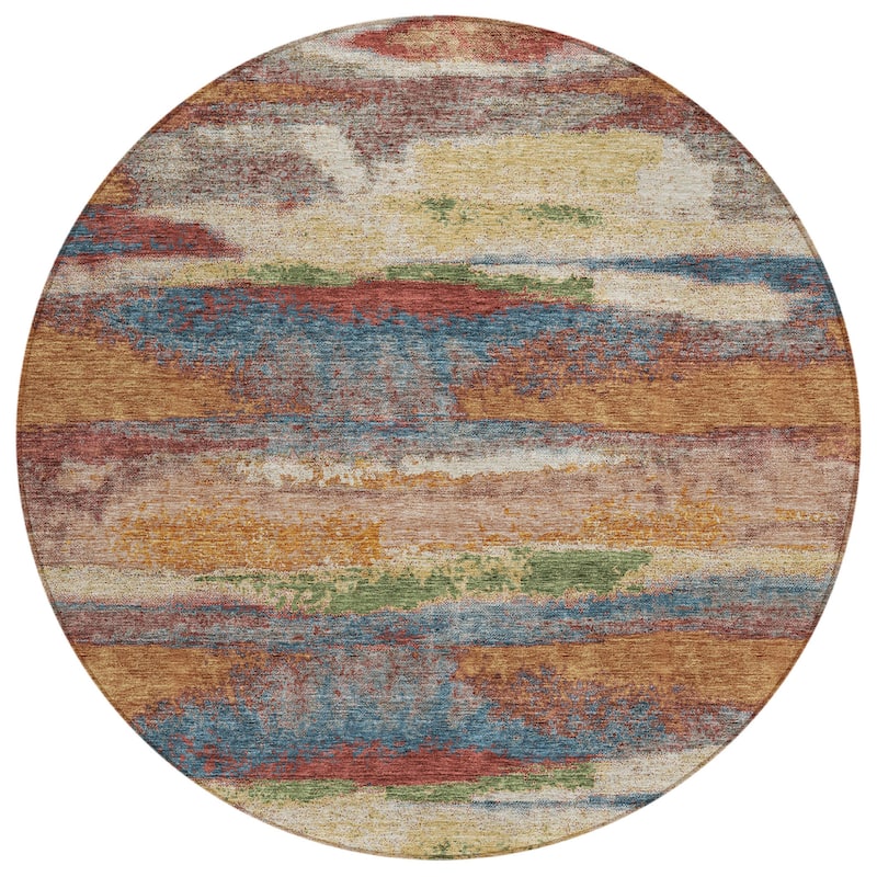 HomeRoots Abstract Transitional Rectangle Outdoor Rug