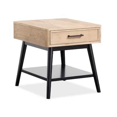 Magnussen Home Fletcher Driftwood Rectangular End Table - 22''W x 24''D x 24''H