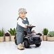 preview thumbnail 10 of 22, Kids Police Push Ride-On Car with PA System, Horn, Steering Wheel & Storage, Foot-to-Floor Sliding Toy for Ages 18-60 Months