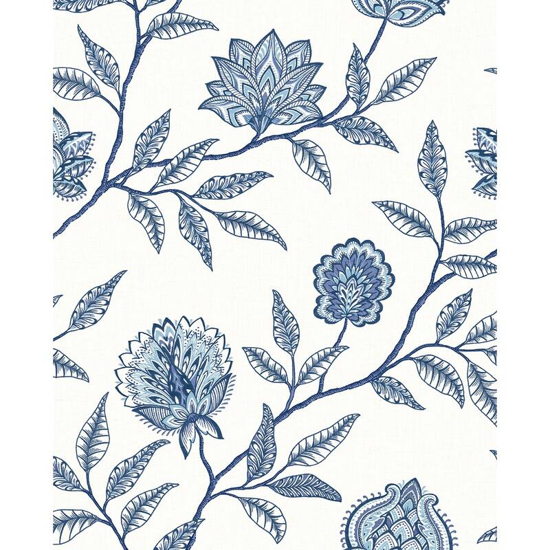 Stacy Garcia Home Jaclyn Peel and Stick Wallpaper - 20.5 in. W x 18 ft. L - Blue Lagoon
