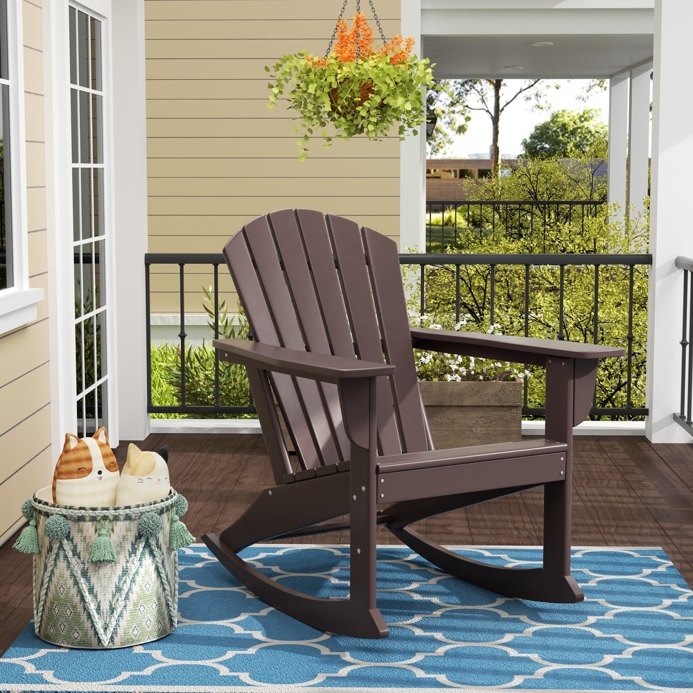 Resin outdoor store rocking chair
