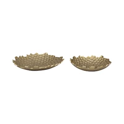 Sagebrook Home Ceramic Bowls, Elegant Centerpiece Duo for Modern Homes, Artistic Tableware Collection, Set of Two