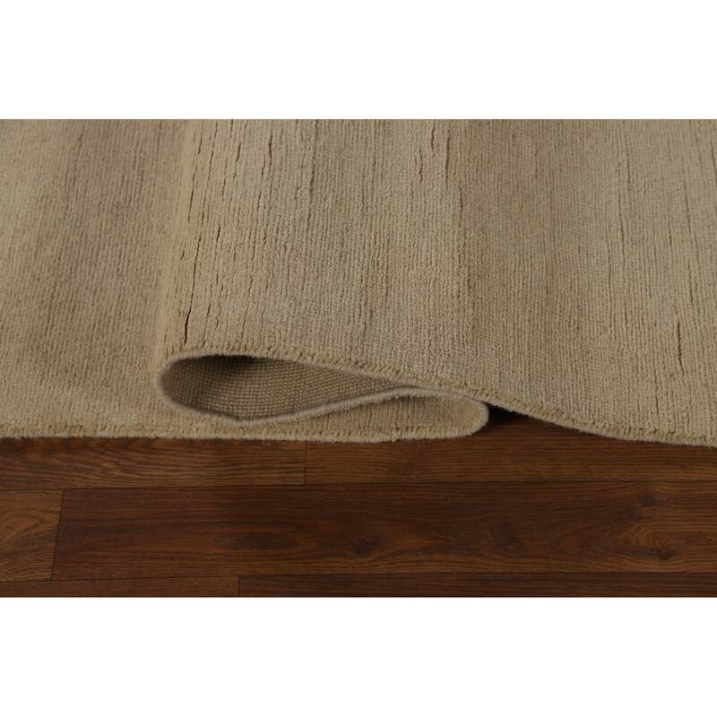 Solid Modern Gabbeh Oriental Rug Handmade Living Room Wool Carpet - 6'10" x 9'7"