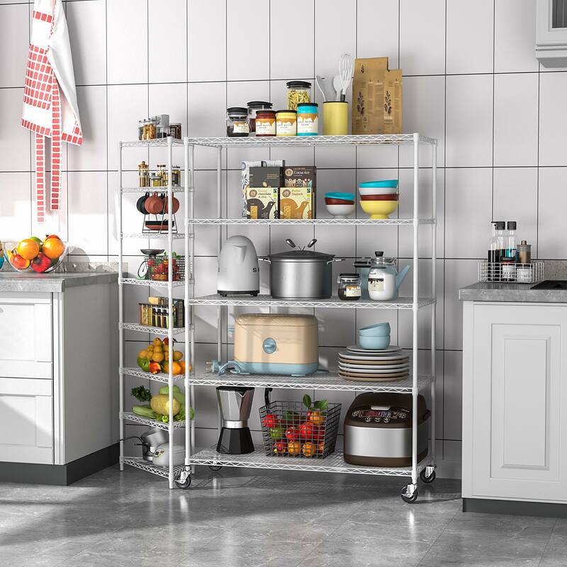 5 Tier metal storage rack with lining