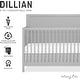preview thumbnail 4 of 3, Dream On Me Dillian 5-in-1 Convertible Crib, JPMA & Greenguard Gold Certified - Pebble Grey