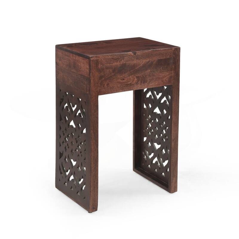 Exquisite Handcrafted End Table with Storage and Traditional Appeal