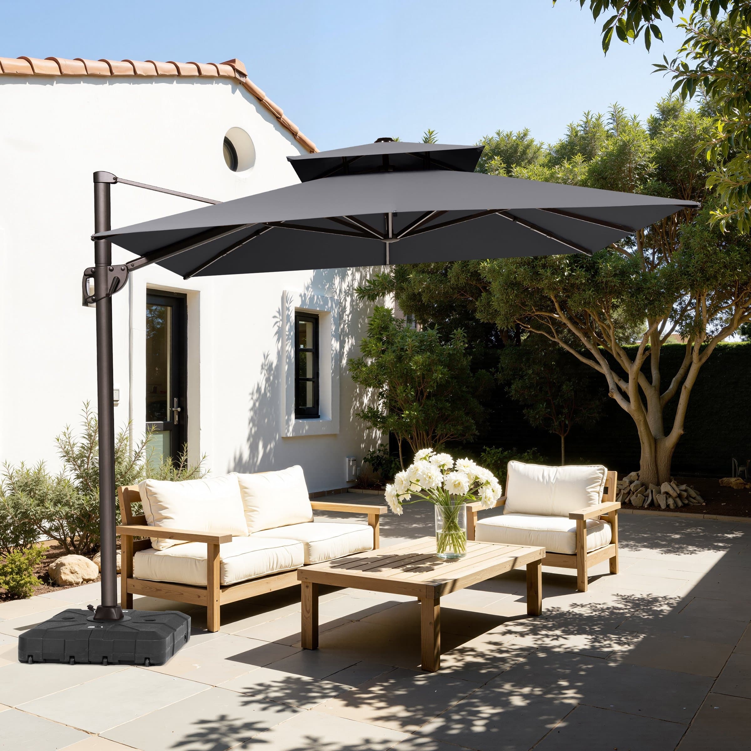 best crank and tilt patio umbrella 10' Round Tilting Introducing the 10ft Umbrella 7.5 Feet Solar Umbrella with