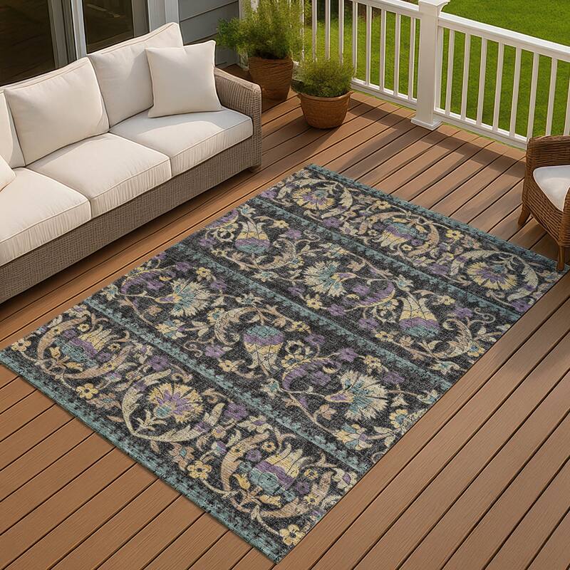 Machine Washable Indoor/ Outdoor Global Alix Chantille Rug