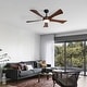 preview thumbnail 63 of 67, 52" Noiseless Ceiling Fan with Integrated LED Light Blades Reversible and Remote Control, Smart Optional