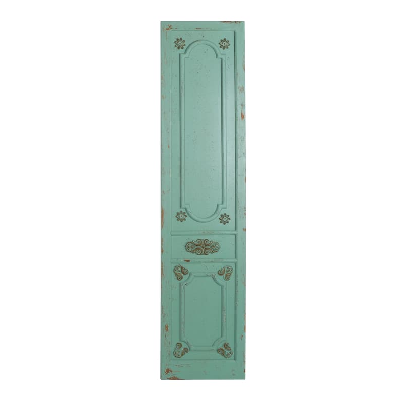 Green Wood Antique Door Scroll Home Wall Decor