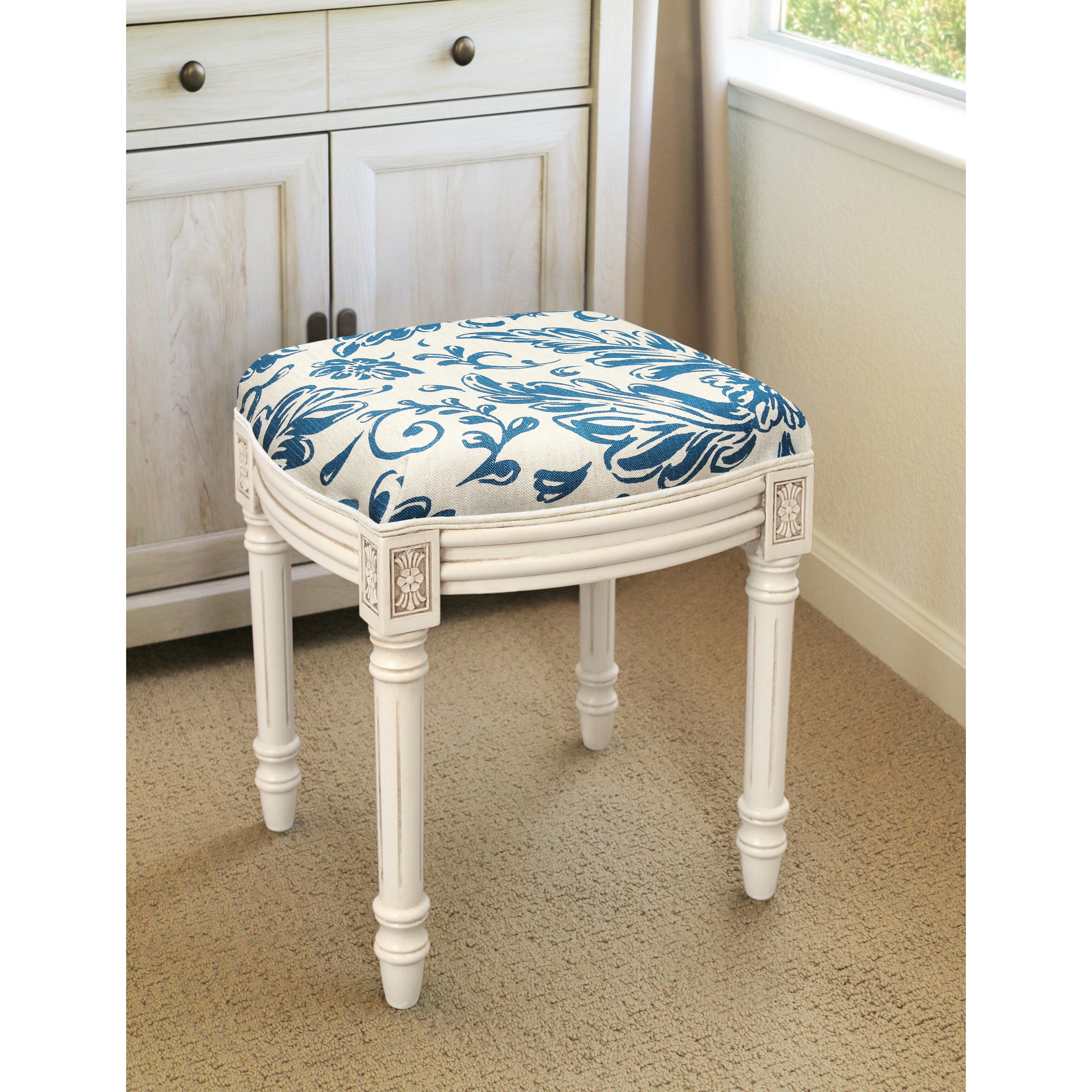 Navy shop vanity stool