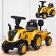 preview thumbnail 1 of 6, 2-in-1 Ride On Excavator Tractor for Toddlers with Shovel, Trailer, Horn, Lights & Music - Ages 18-36 Months - Yellow Yellow