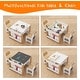 preview thumbnail 2 of 12, GIMMYFIVE Kids Table and Chair Set, 4 in 1 Wooden Activity Table & 2 Chairs with Storage Drawer
