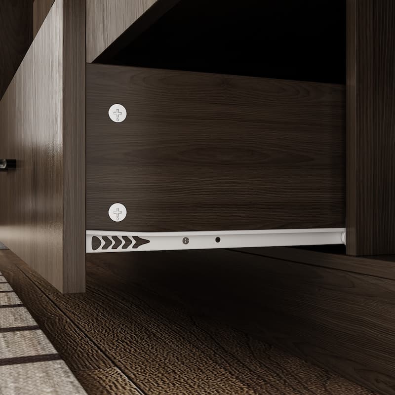 Aluminum and Glass Lighted Cabinet Customizable for Buffet/Bookshelf