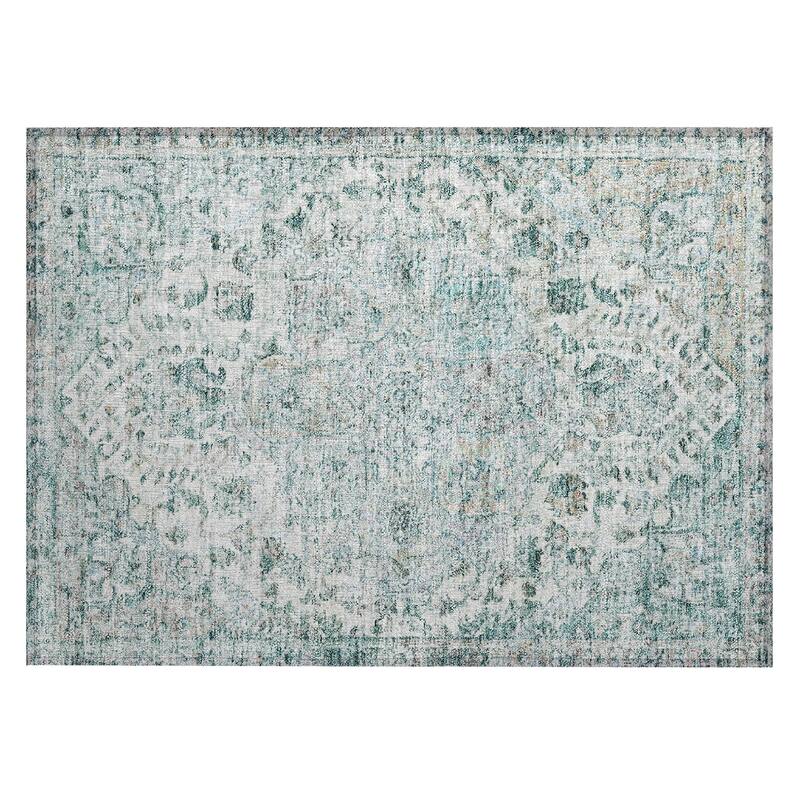 Machine Washable Indoor/Outdoor Traditional Chantille Rug