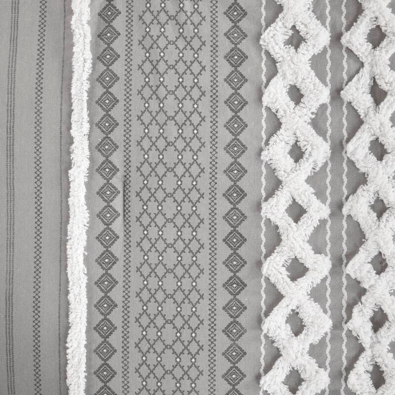 GDF Studio - Imani Cotton Printed Comforter Set with Chenille Detailing