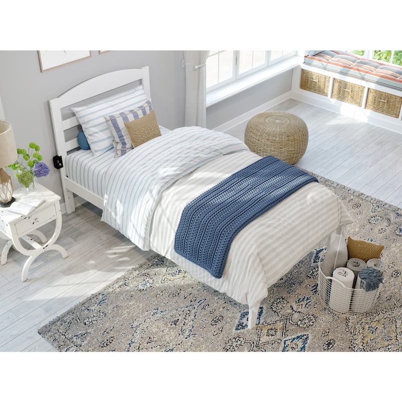 Twin Over Twin Bunk Bed - White Glam Design, USB Charger, Solid Wood Frame, 600lb Capacity