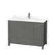 Option Dark Gray / White Quartz Top / Brushed Chrome