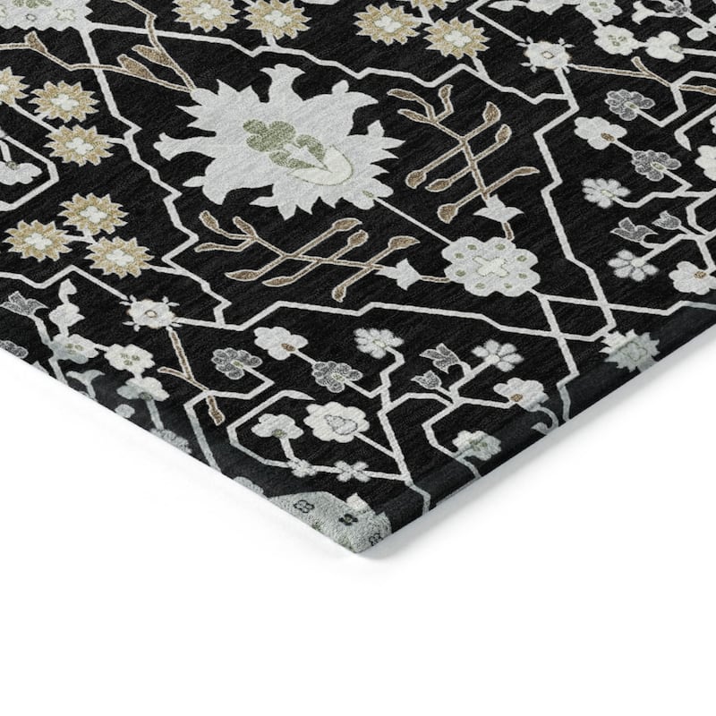HomeRoots Oriental Traditional Rectangle Outdoor Rug