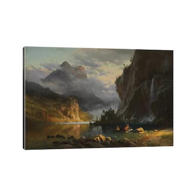 iCanvas "Indians spear fishing, 1862 " by Albert Bierstadt Canvas Print