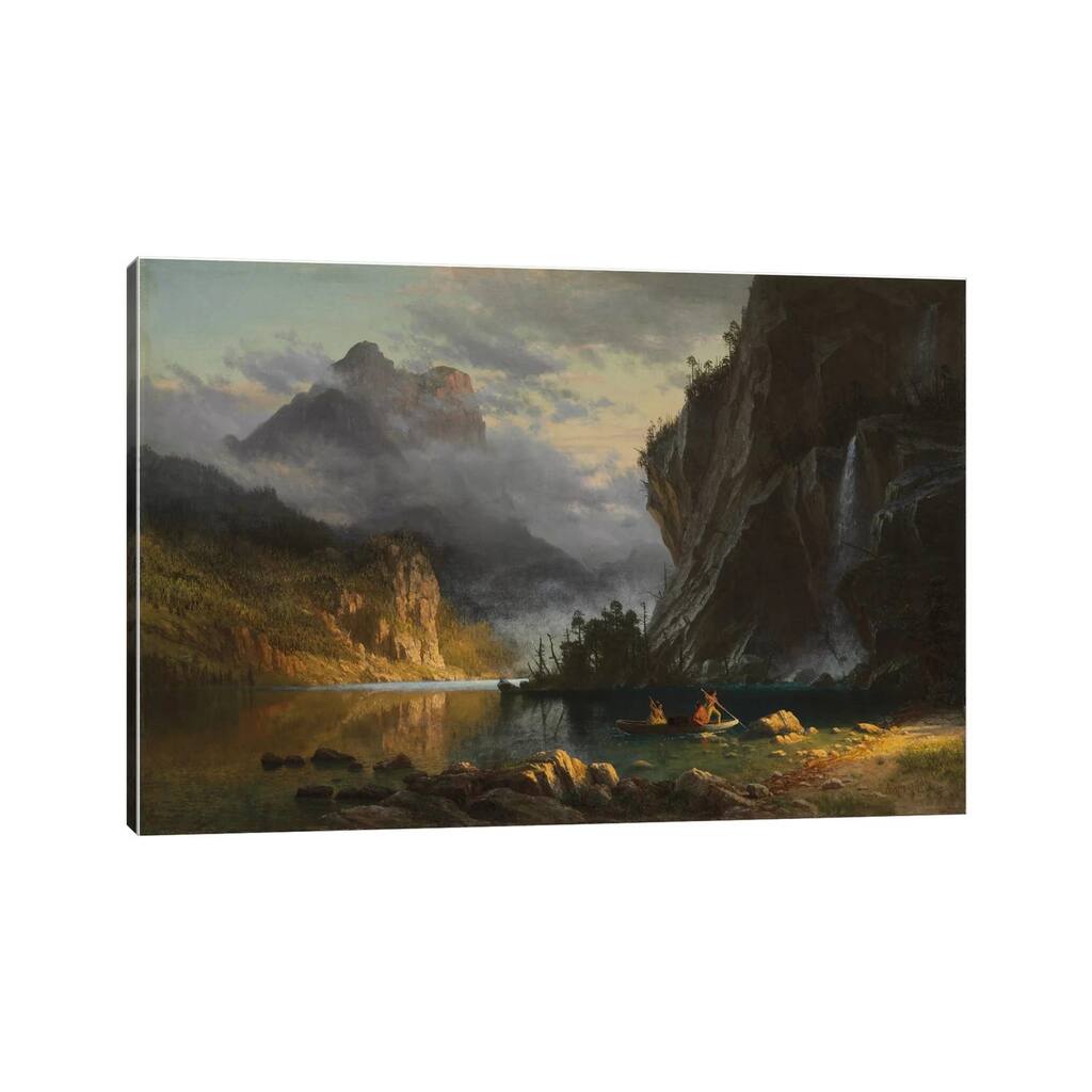 iCanvas "Indians spear fishing, 1862 " by Albert Bierstadt Canvas Print