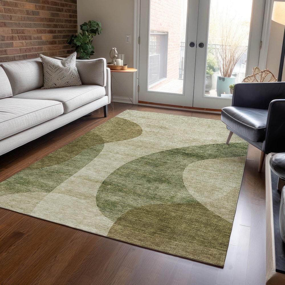 Machine Washable Indoor/ Outdoor Chantille Modern Deco Rug