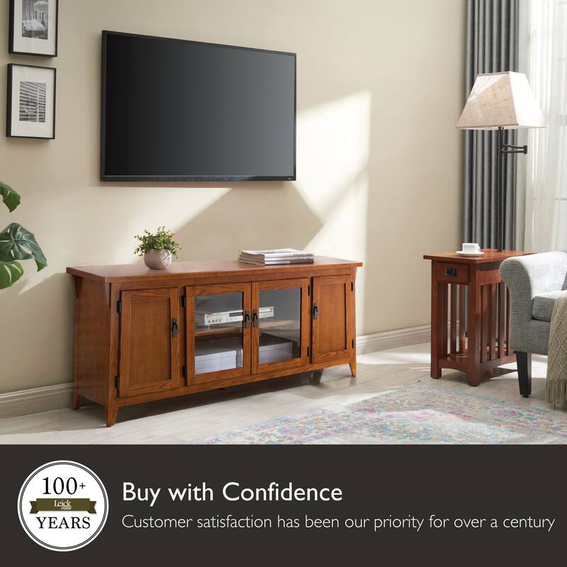 Leick Home Solid Wood Four Door TV Stand