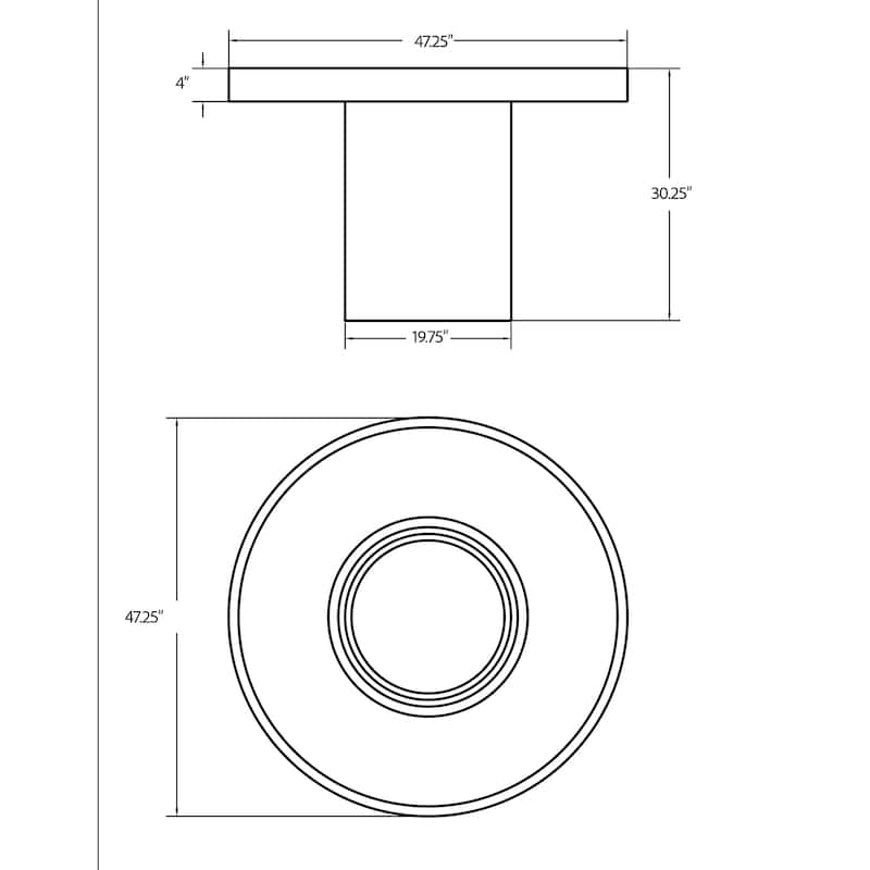 Urbia Circa Concrete Table - Dining Height
