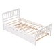 preview thumbnail 6 of 7, Twin Bed with Pull-Out Trundle and Sturdy Frame for Extra Sleeping Space